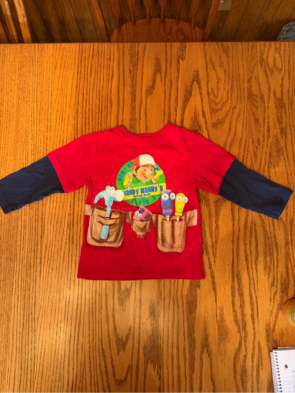 Disney Vintage Y2K Handy Manny Long Sleeve Tshirt 24 Months Tools Kids Toddler